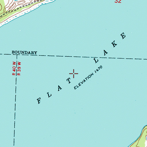Topographic Map of Flat Lake, MN