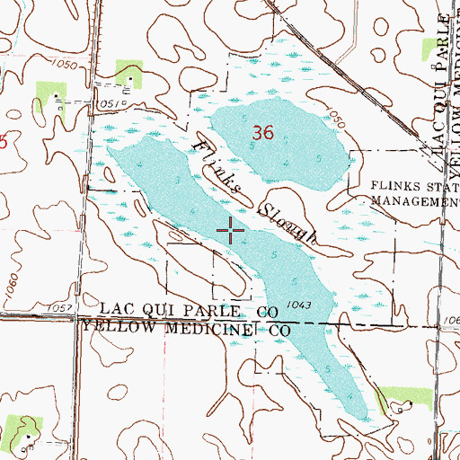 Topographic Map of Flinks Slough, MN