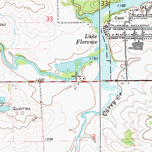 Topographic Map of Lake Florence, MN