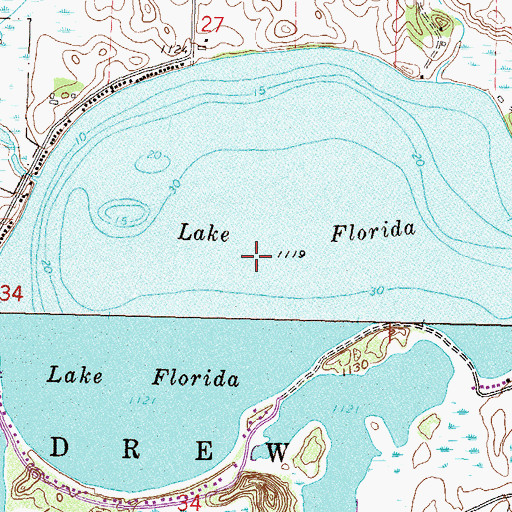 Topographic Map of Lake Florida, MN