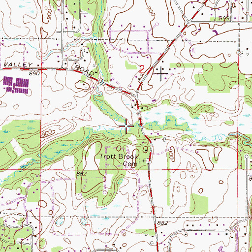Topographic Map of Ford Brook, MN