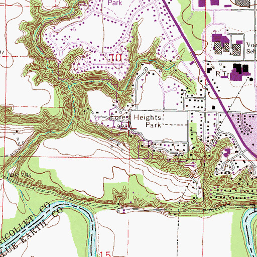 Topographic Map of Forest Heights Park, MN