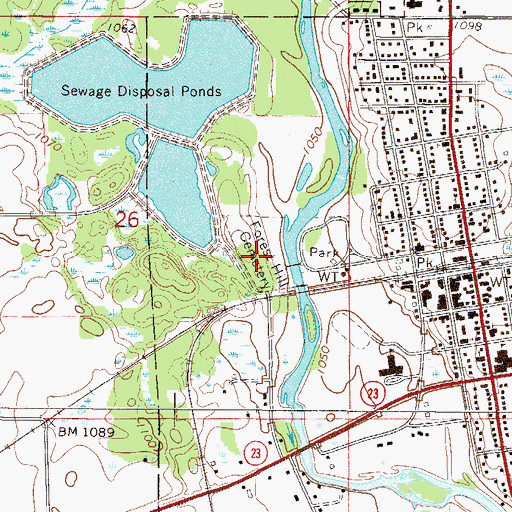 Topographic Map of Forest Hill Cemetery, MN