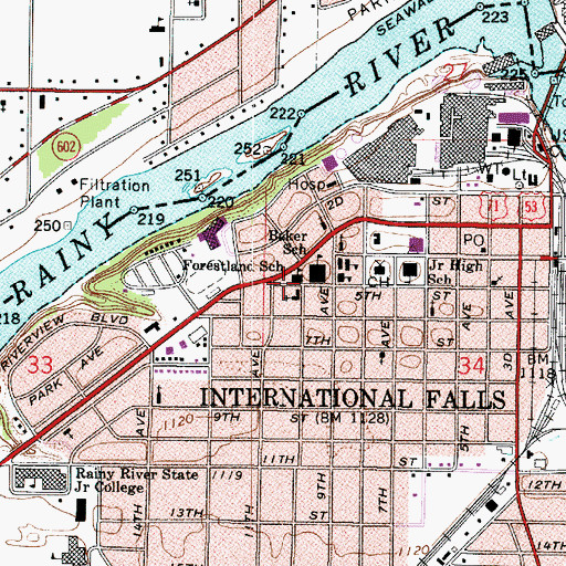 Topographic Map of Forestland School, MN