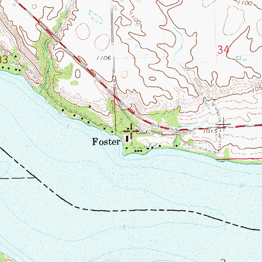 Topographic Map of Foster, MN