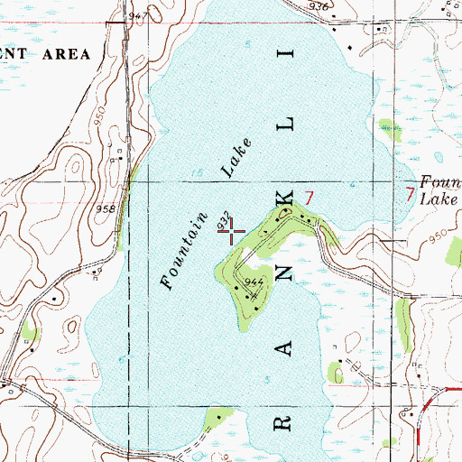 Topographic Map of Fountain Lake, MN