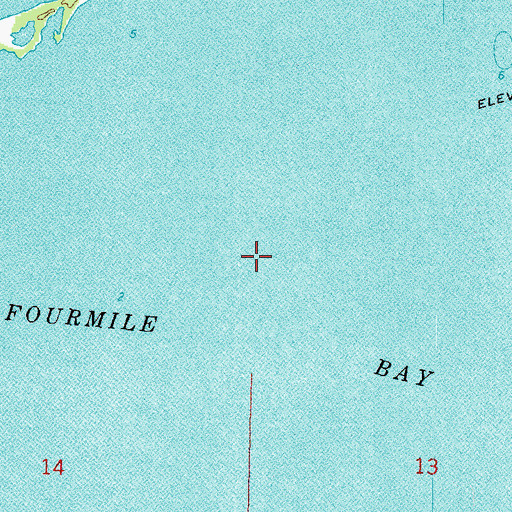 Topographic Map of Fourmile Bay, MN