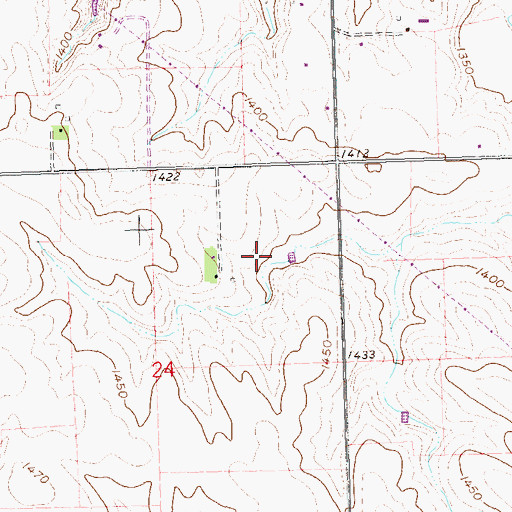 Topographic Map of Fourmile Creek, MN
