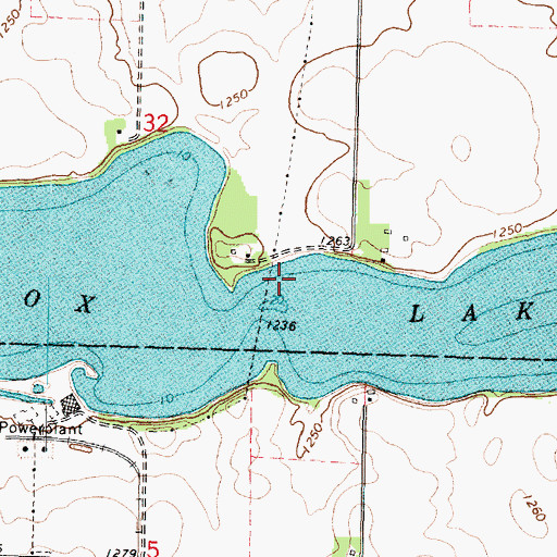 Topographic Map of Fox Lake, MN