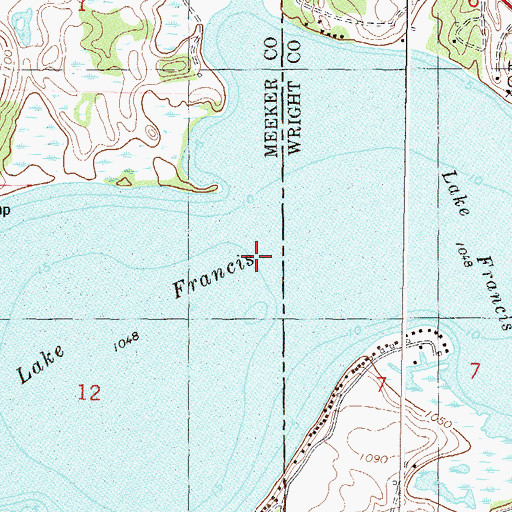 Topographic Map of Lake Francis, MN