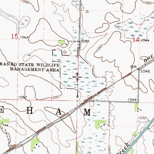 Topographic Map of Franko State Wildlife Management Area, MN