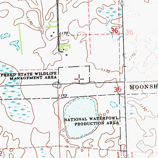 Topographic Map of Freed State Wildlife Management Area, MN
