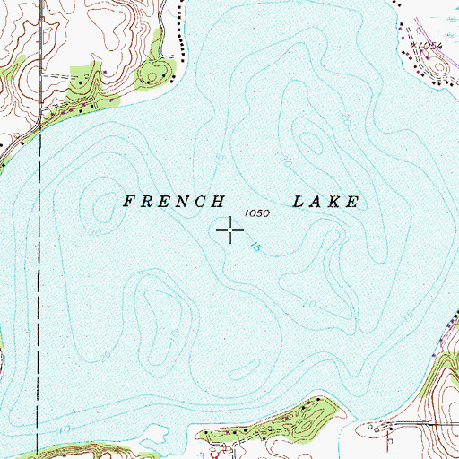 Topographic Map of French Lake, MN
