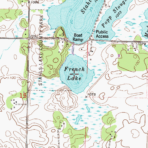 Topographic Map of French Lake, MN