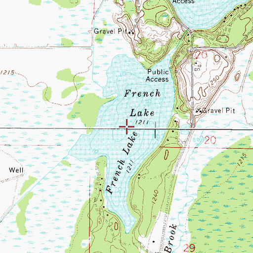 Topographic Map of French Lake, MN