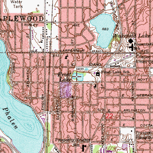 Topographic Map of Frost Lake, MN