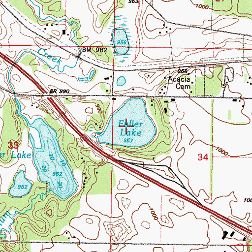Topographic Map of Fuller Lake, MN