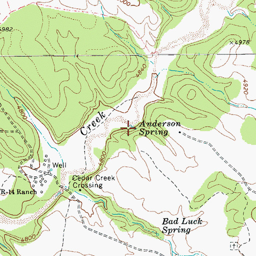 Topographic Map of Anderson Spring, AZ
