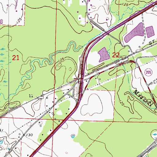 Topographic Map of Onalaska (historical), AR