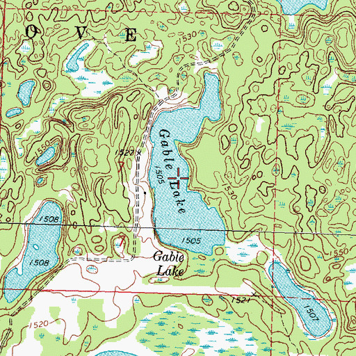 Topographic Map of Gable Lake, MN