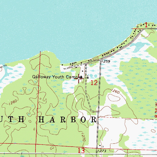 Topographic Map of Galloway Youth Camp, MN