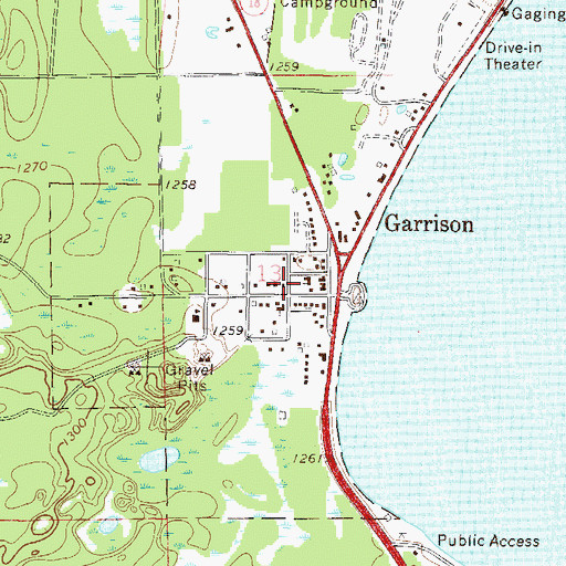 Topographic Map of Garrison, MN