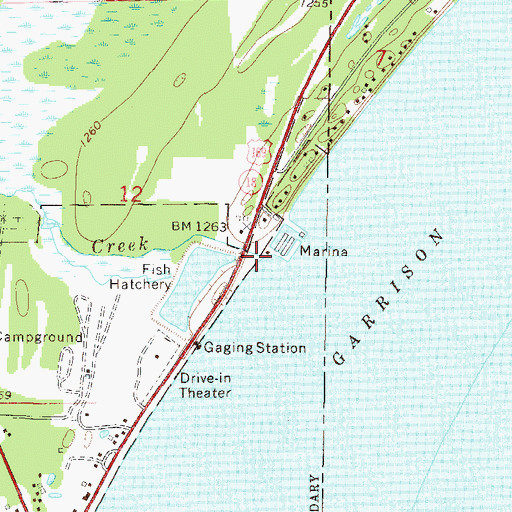 Topographic Map of Garrison Creek, MN