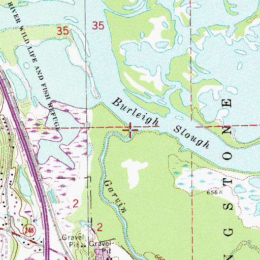 Topographic Map of Garvin Brook, MN