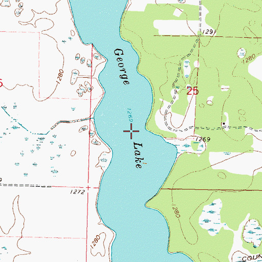 Topographic Map of George Lake, MN