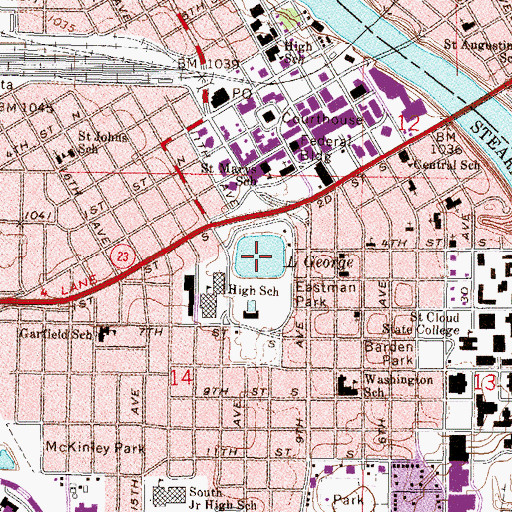 Topographic Map of Lake George, MN