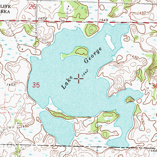 Topographic Map of Lake George, MN