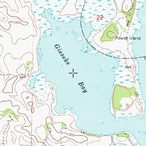 Topographic Map of Gieseke Bay, MN