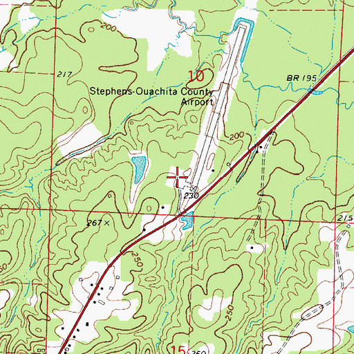 Topographic Map of Wilson Airport, AR