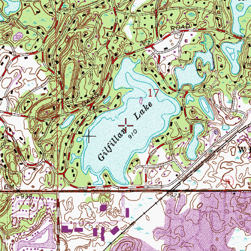 Topographic Map of Gilfillan Lake, MN