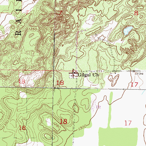 Topographic Map of Gilgal Church, MN