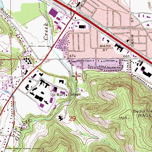 Topographic Map of Gilmore Valley, MN