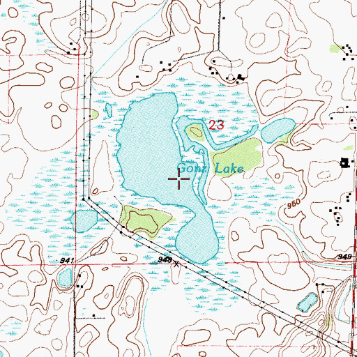 Topographic Map of Gonz Lake, MN