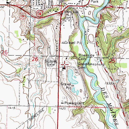Topographic Map of Good Shepherd Cemetery, MN