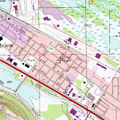 Topographic Map of Goodview, MN