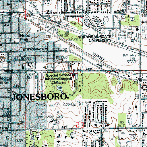 Topographic Map of First United Pentecostal Church, AR