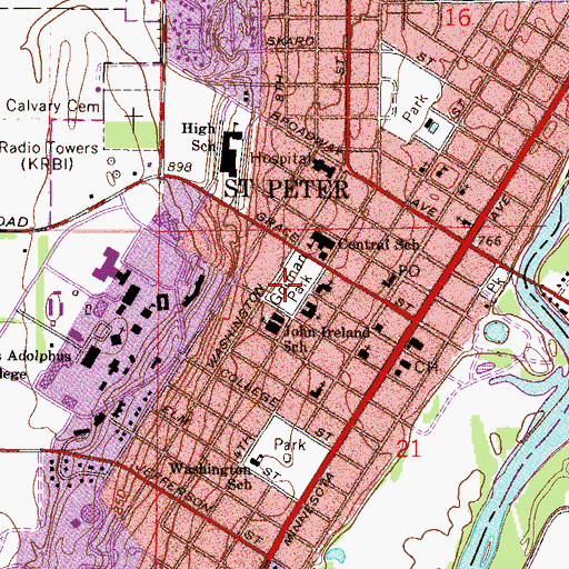 Topographic Map of Gorman Park, MN