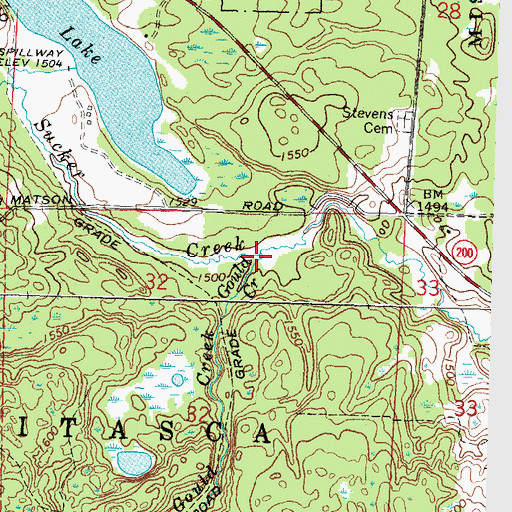 Topographic Map of Gould Creek, MN