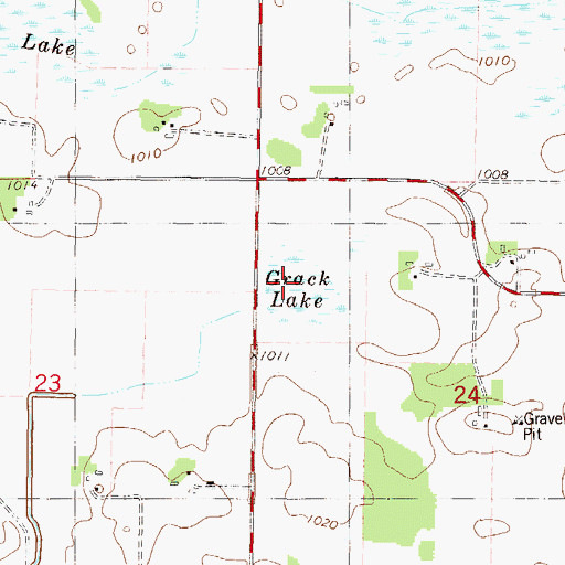 Topographic Map of Grack Lake, MN