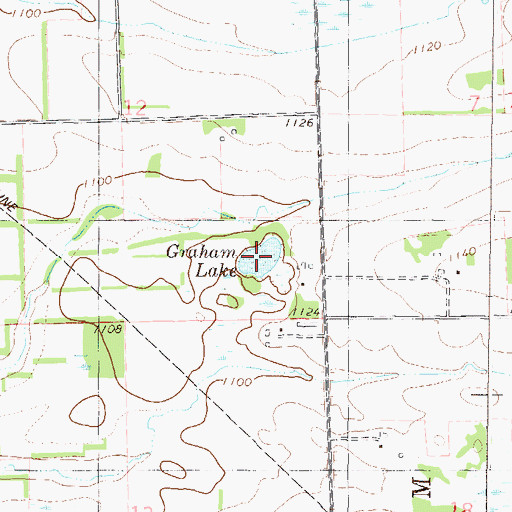 Topographic Map of Graham Lake, MN