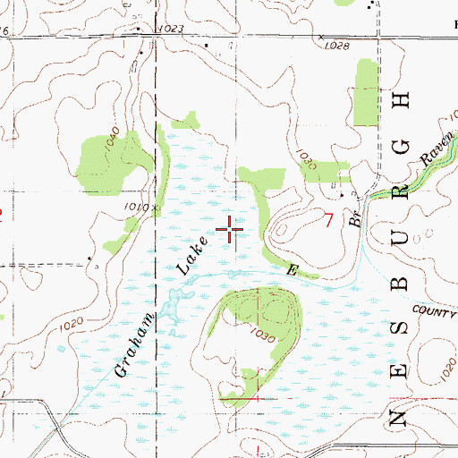 Topographic Map of Graham Lake, MN