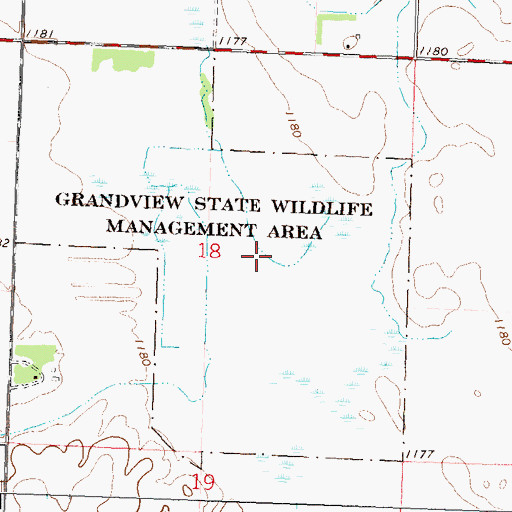 Topographic Map of Grandview State Wildlife Management Area, MN