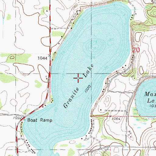 Topographic Map of Granite Lake, MN
