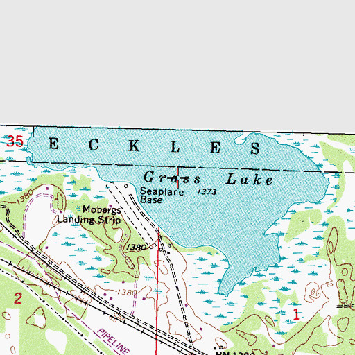 Topographic Map of Grass Lake, MN