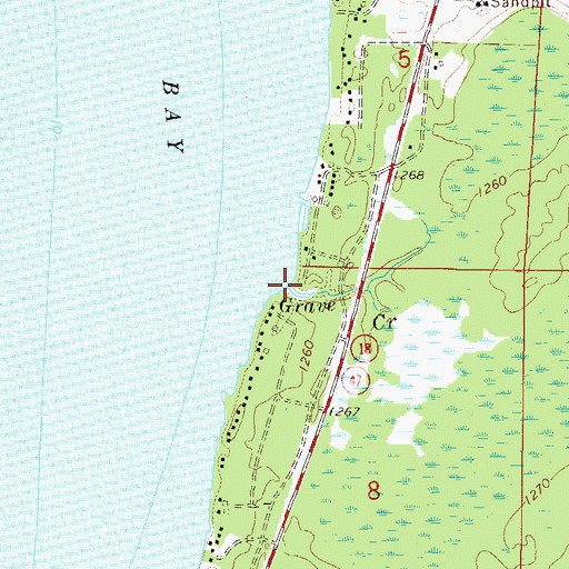 Topographic Map of Grave Creek, MN