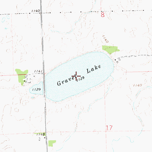 Topographic Map of Gravel Lake, MN
